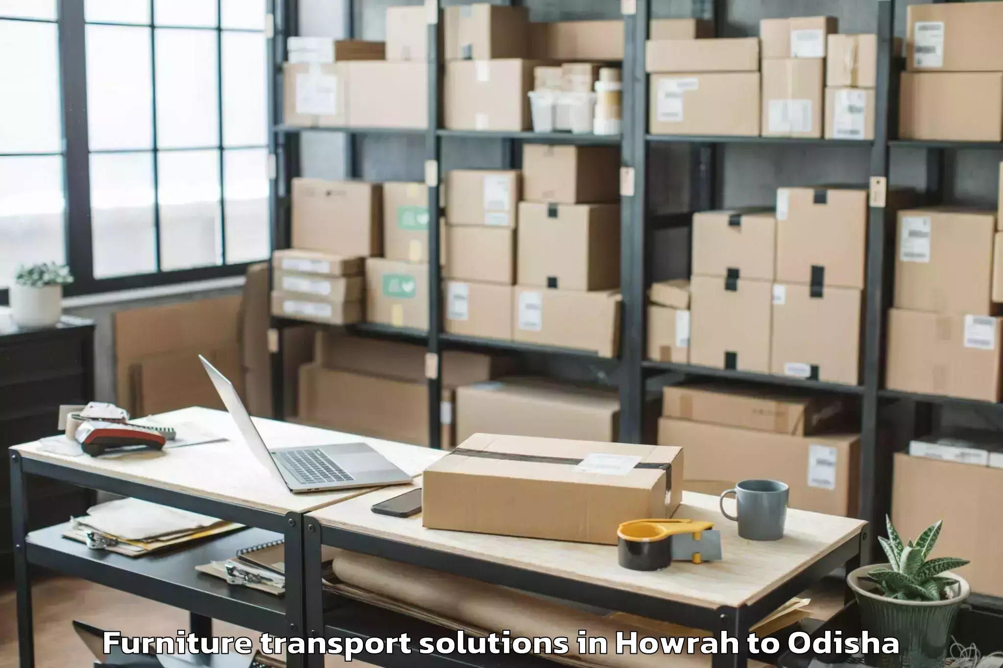 Quality Howrah to Udayagiri Kandhamal Furniture Transport Solutions